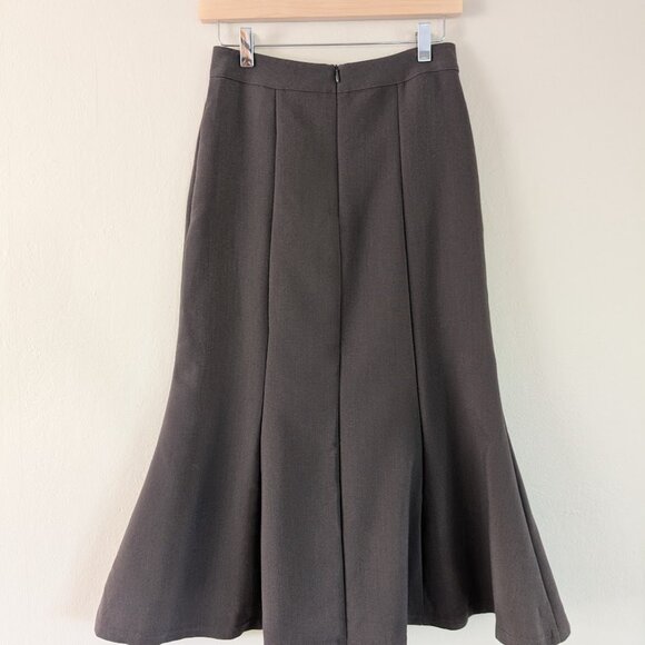 OAK+FORT NWT Chocolate Brown Flare Skirt with A-Line Silhouette (XS/S) - Picture 3 of 10